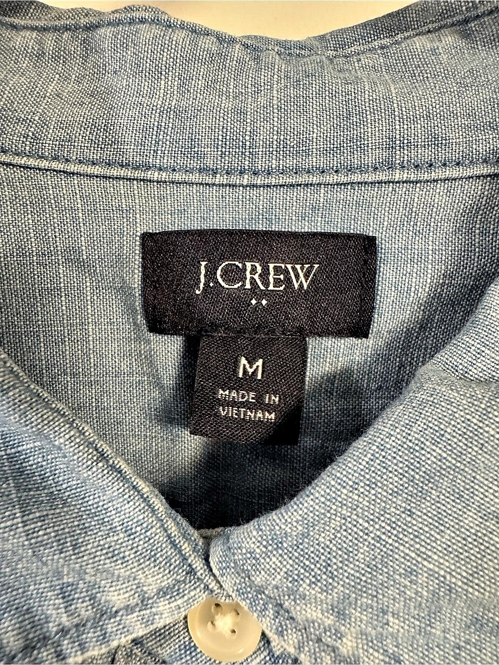 J.Crew Classic-fit chambray shirt Women’s Blue Size Medium - Picture 3 of 4